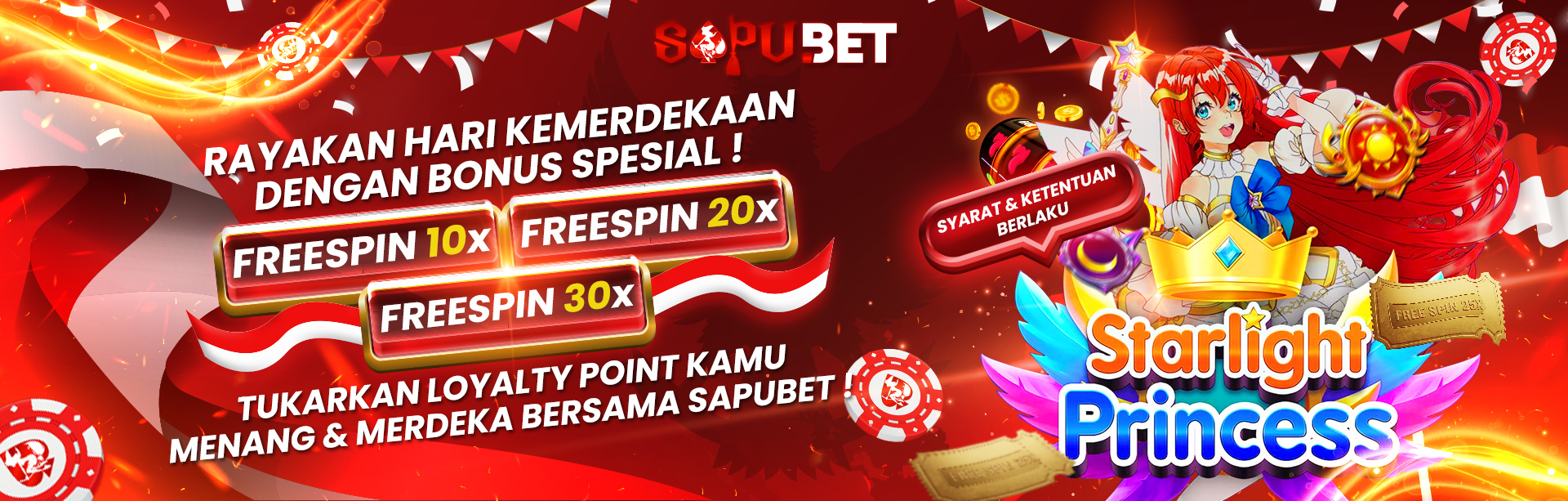 FREE SPIN MERDEKA HEMAT BERSAMA SAPUBET